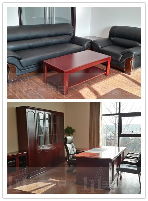 中铁武汉置业 办公桌椅定做厂家只选美高家-实木大班台