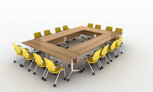 【武汉办公家具厂】美高家具培训桌椅 环型会议形式